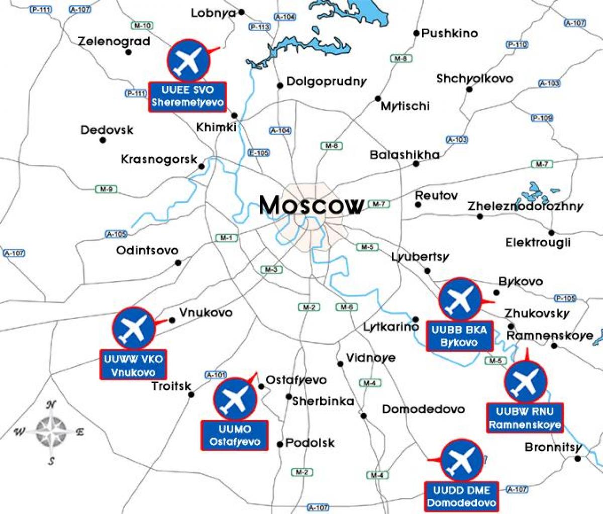peta dari bandara Moskow