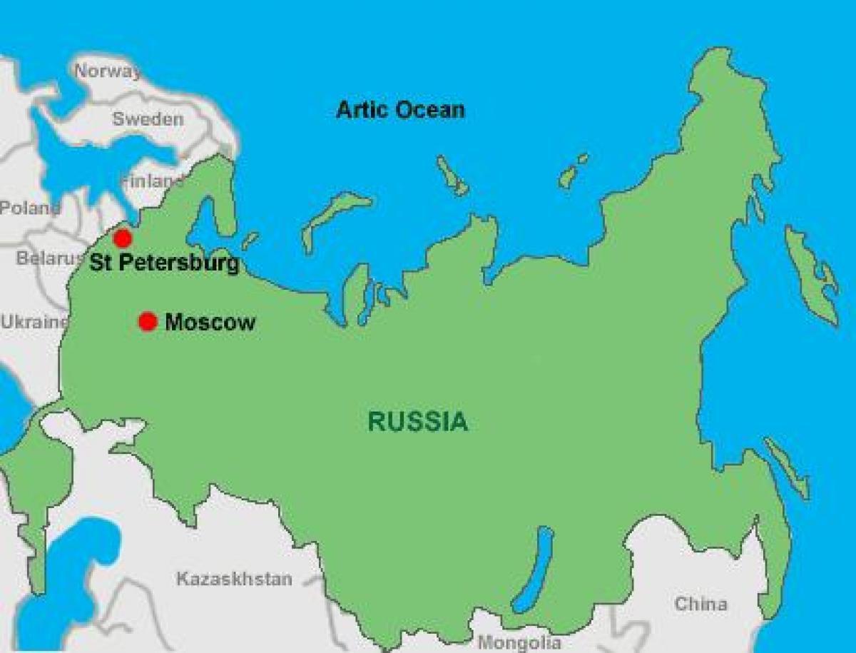 Moskow dan st Petersburg peta