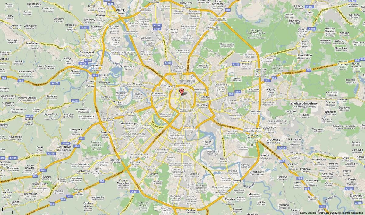 Moskva jalan raya peta