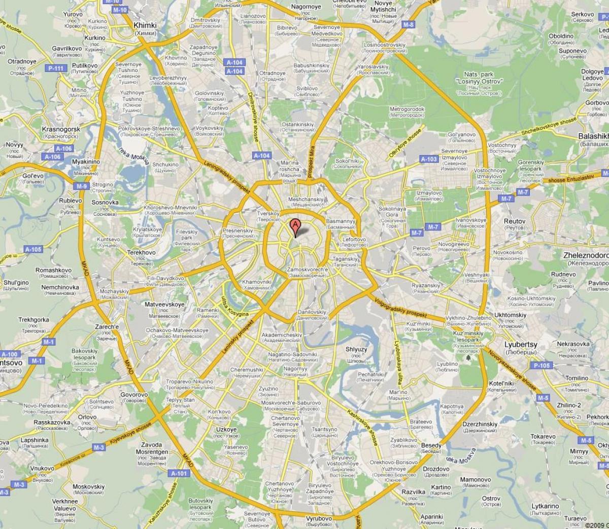 Moskva pinggiran peta