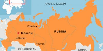 Moskow lokasi di peta