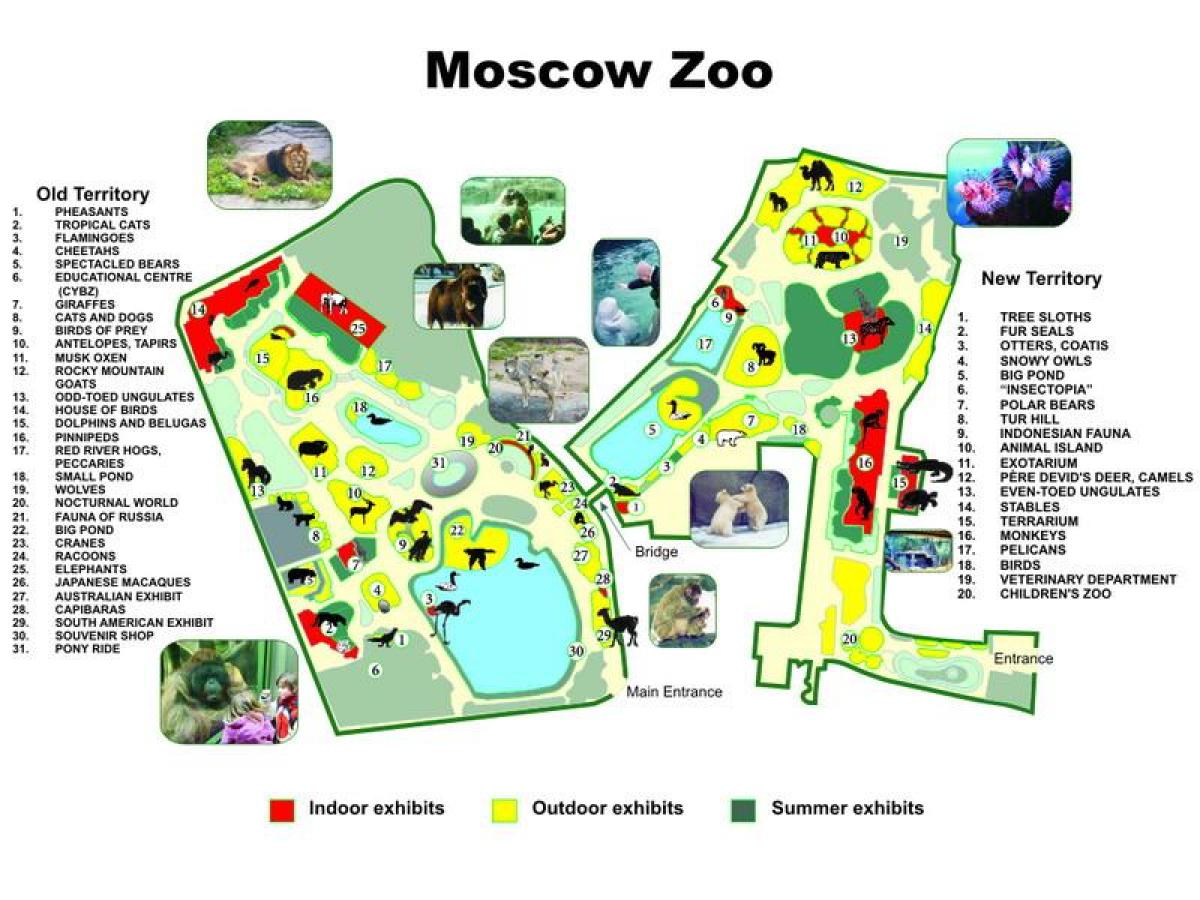 peta kebun binatang Moskwa