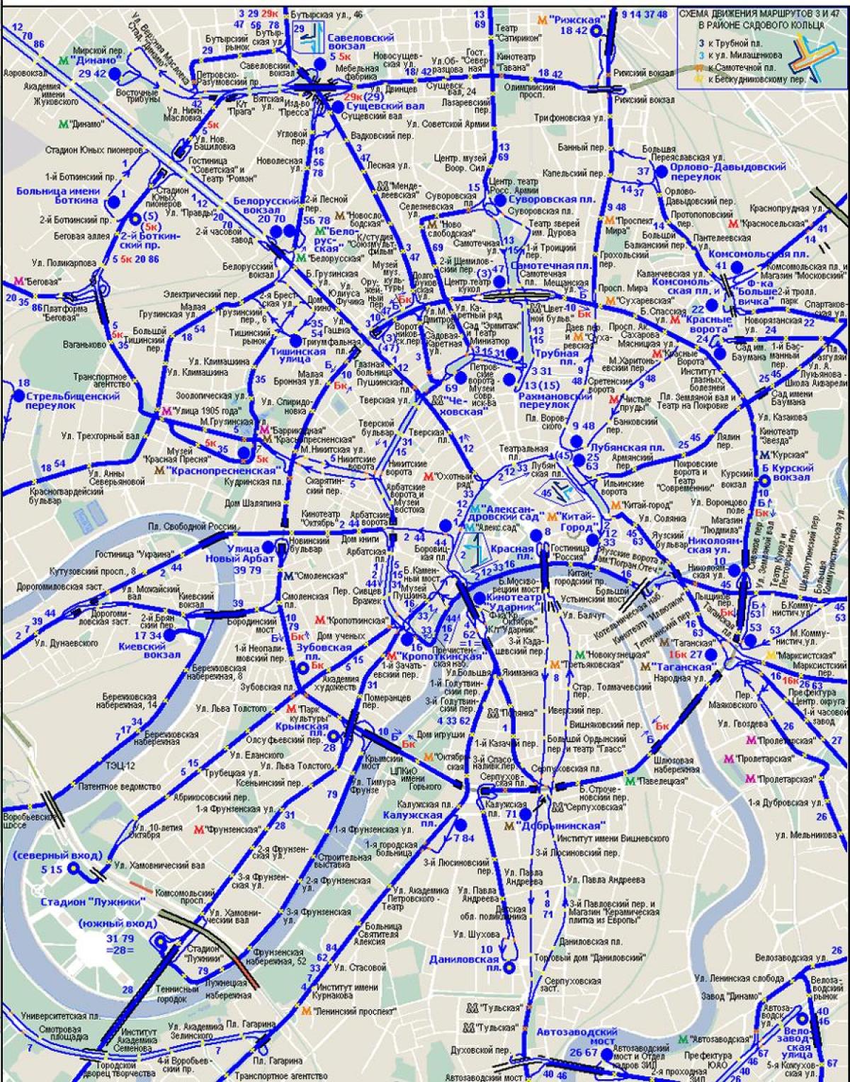 peta Moskow bis listrik