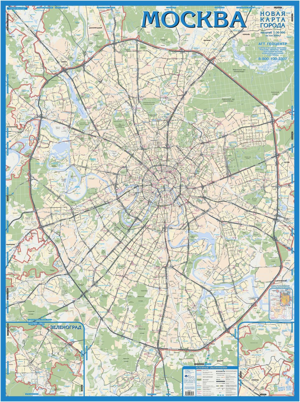 Moskva geografis peta