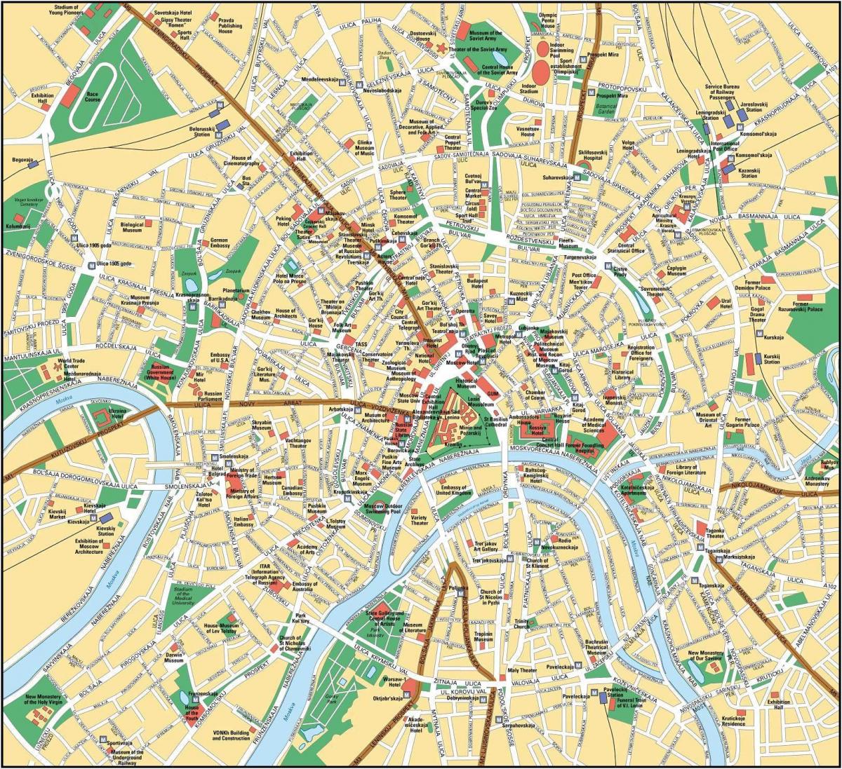 peta Moskow dalam bahasa inggris